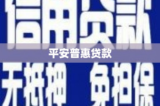 乌丘平安普惠贷款