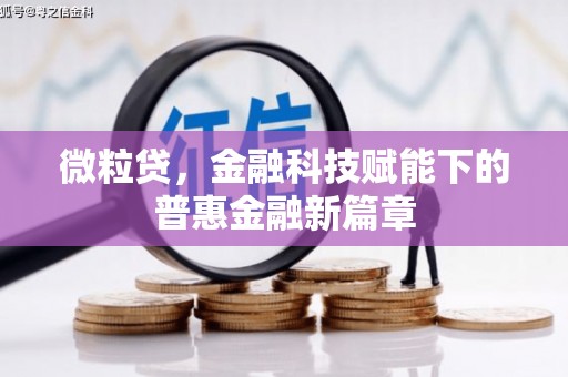 乌丘微粒贷，金融科技赋能下的普惠金融新篇章