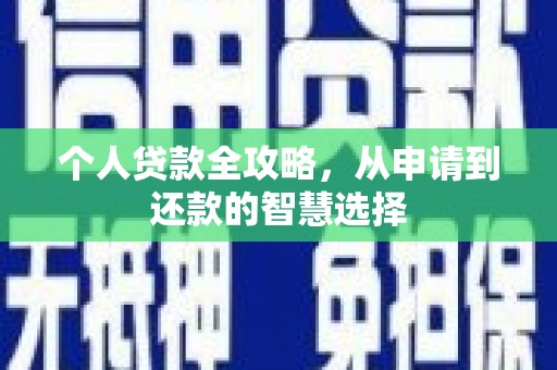 乌丘个人贷款全攻略，从申请到还款的智慧选择