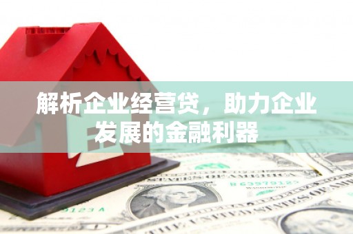 乌丘解析企业经营贷，助力企业发展的金融利器