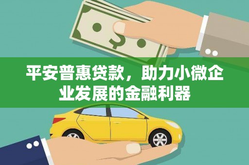 乌丘平安普惠贷款，助力小微企业发展的金融利器