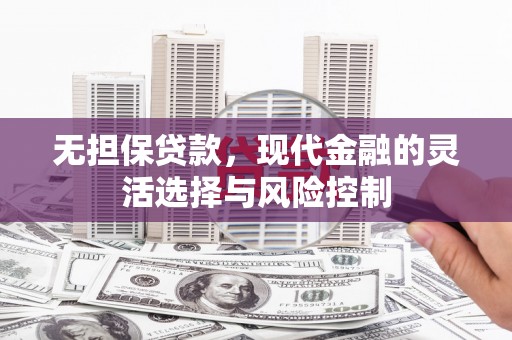 乌丘无担保贷款，现代金融的灵活选择与风险控制