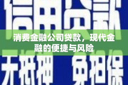 乌丘消费金融公司贷款，现代金融的便捷与风险