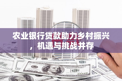 乌丘农业银行贷款助力乡村振兴，机遇与挑战并存