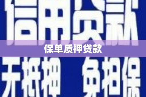 乌丘保单质押贷款