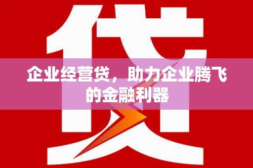 乌丘企业经营贷，助力企业腾飞的金融利器