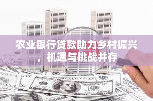 乌丘农业银行贷款助力乡村振兴，机遇与挑战并存