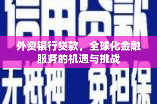 乌丘外资银行贷款，全球化金融服务的机遇与挑战